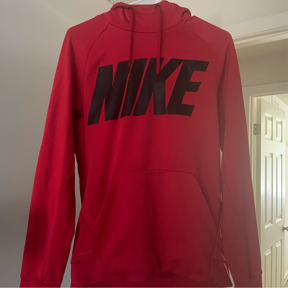 NIKE red hooded sweatshirt
